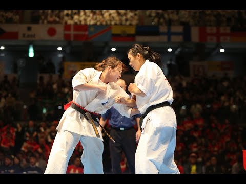 【新極真会】Quarterfinal4 Woman Yui Kikukawa  vs Chihiro Kubota The 12th World Karate Championship
