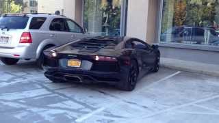 LOUD Black on Black Lamborghini Aventador Sounds