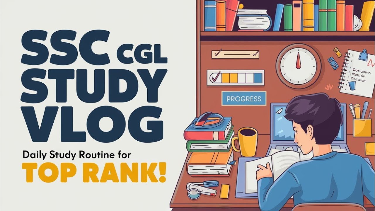 SSC CGL STUDY VLOG: My Self Study Daily 12 hrs | Routine For CGL 2025 ...