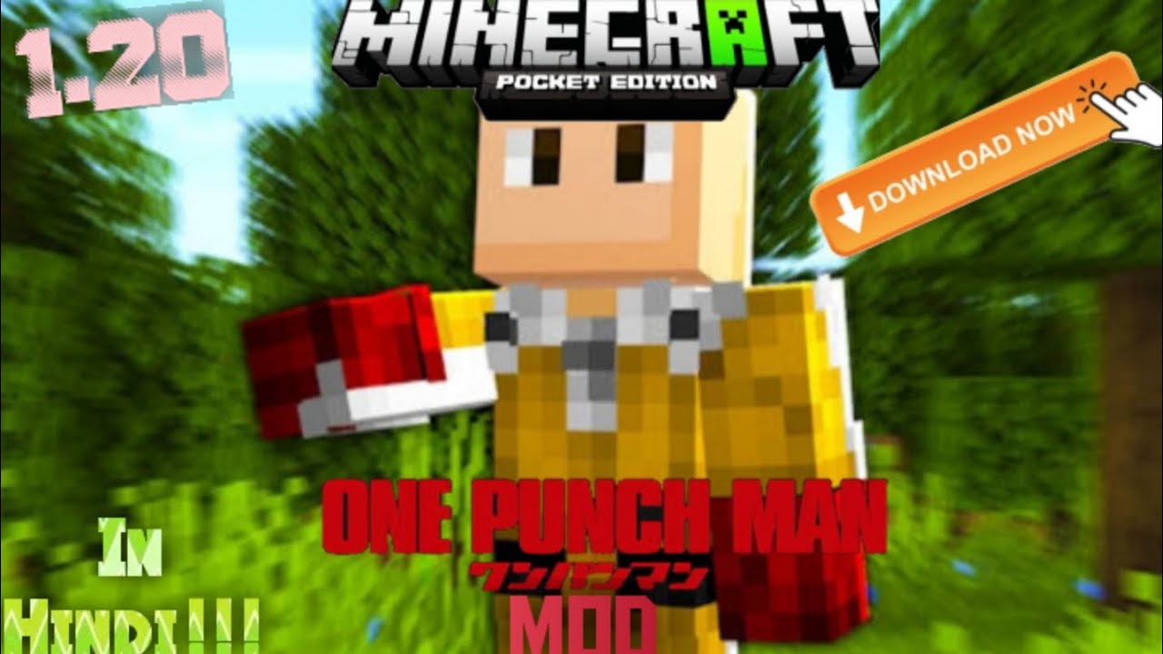 How To Download One punch man Mod in Minecraft pe 1.20 | In Hindi ...