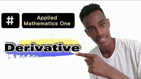 Derivative, Applied Mathematics One