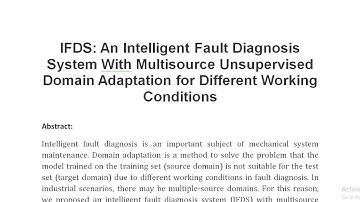 IFDS An Intelligent Fault Diagnosis System With Multisource Unsupervised Domain Adaptation for Diffe
