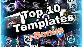 TOP 10 templates GRATIS  + BONUS (avee player pro apk+ templete) 2019 VISUALIZER🔥👻