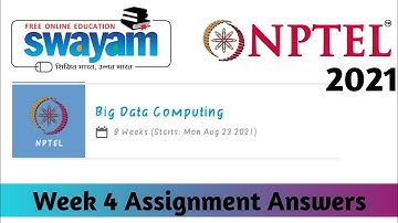 NPTEL Big Data Computing Assignment 4 Answers || 100% Correct Quiz Answers || Unique Jankari
