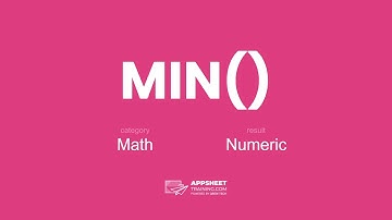 AppSheet MIN() Expression