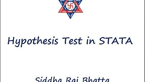 KMC Webinar : Day IX _Correlation Analysis and Hypothesis Tests in STATA