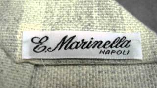 マリネッラ ネクタイ 人気は？《王道で大人気♪》 E MARINELLA ネクタイ 7 Fold Ivory faded denim stripe cashmere tie