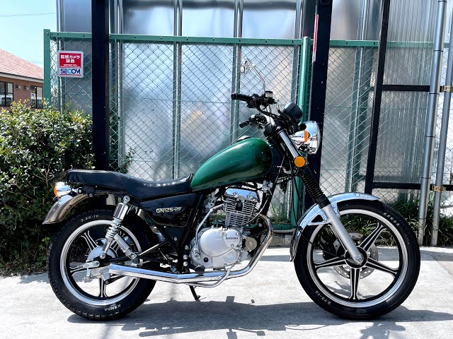 SUZUKI GN125-2F - スズキ GN125-2F - 社外マフラー 装備 - YouTube