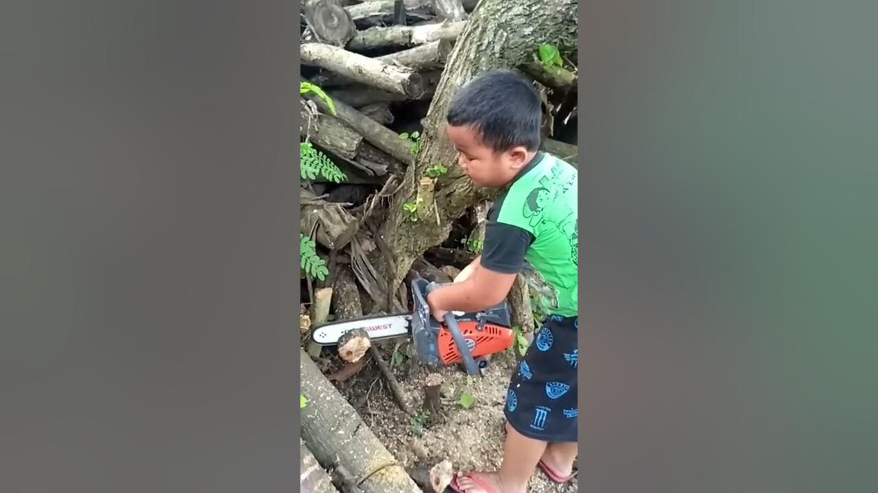 test performa chainsaw new west 258 top handle.kids zaman now.#shorts #keren #woodworking