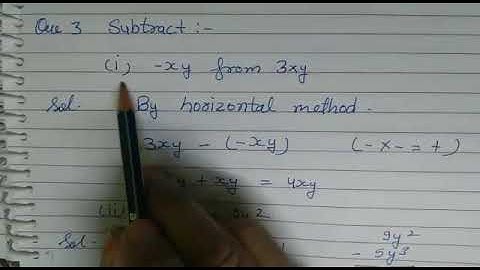 Class 6 : Maths Unit 7 Exercise 7.3 (Addition and Subtraction of Algebraic Expressions) Video 2