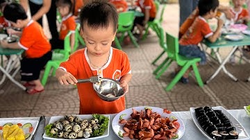 Nhật ký con yêu 3. Tiệc Buffet tại trường của các con. Nguồn bài hát: Đi học - bé Mai Vy