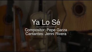 Ya Lo Se - Puro Mariachi Karaoke - Jenni Rivera - TONO PARA HOMBRE