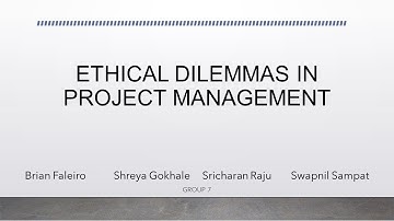 Ethical Dilemmas In Project Management
