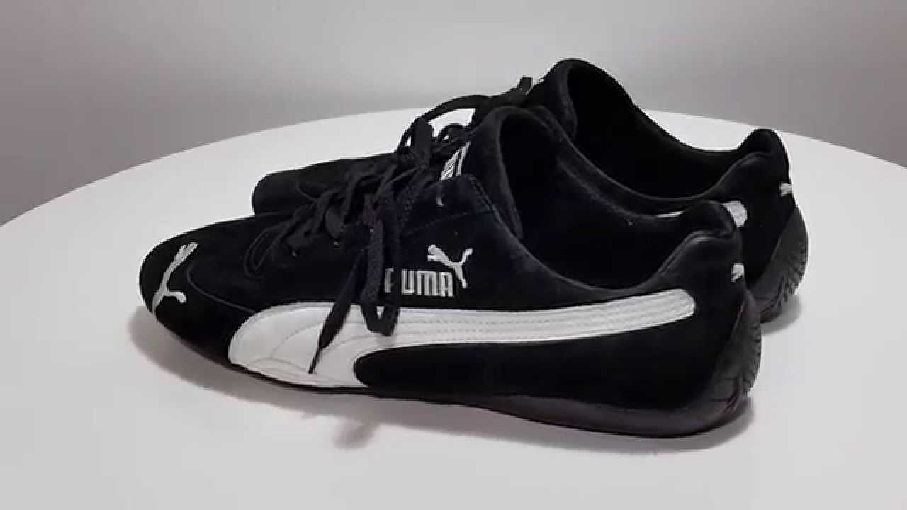 puma black white shoes