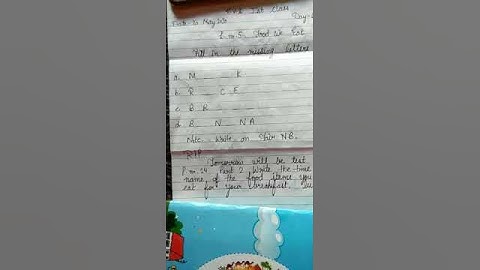 CLASS 1ST EVS CH 5 MISSING LETTERS