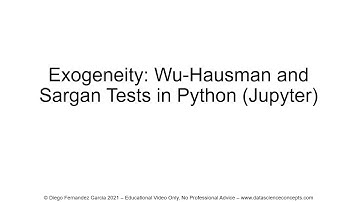 Exogeneity. Wu-Hausman and Sargan Tests in Python (Jupyter)
