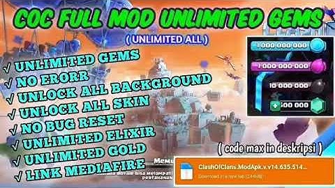 Clash Of Clans Mod Apk 17.18.13 Gameplay COC Hack | Unlimited Gems & Unlimited Resources| COC MOD