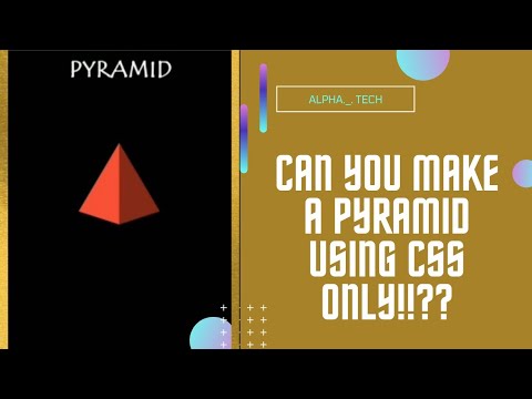 Can you make a pyramid using CSS ONLY ??|| creating shapes using CSS|| Alpha._. Tech