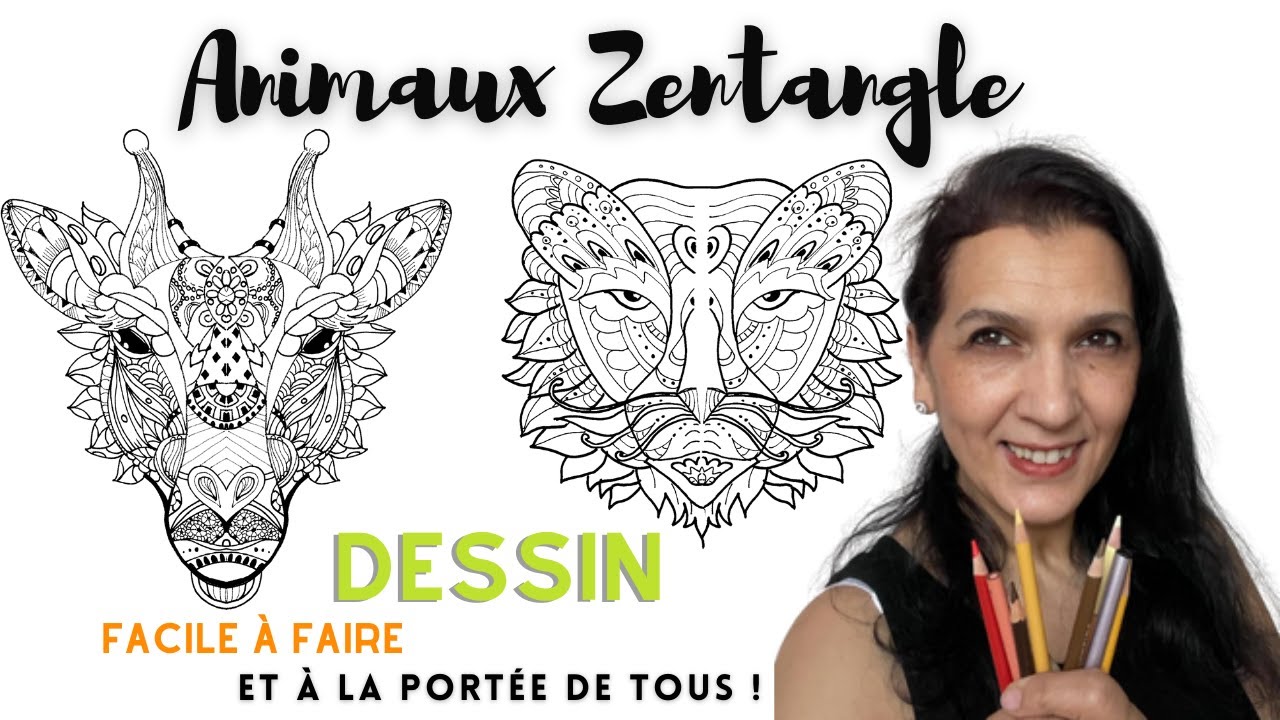 COMMENT DESSINER UN PORTRAIT ANIMALIER ZENTANGLE - DESSIN FACILE À