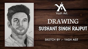 Drawing Sushant Singh Rajput | TIMELAPSE BY YASH ART