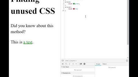 find unused css with chrome