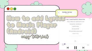 How to add Lyrics on your music player on Android| Only Dara 🌼 screenshot 4