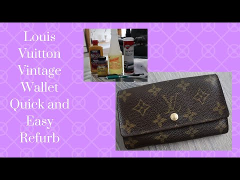 Louis Vuitton Vintage Wallet Refurbished - DIY - How to for