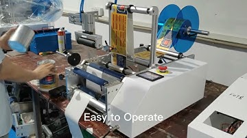 Semi-automatic round bottle labeling machine