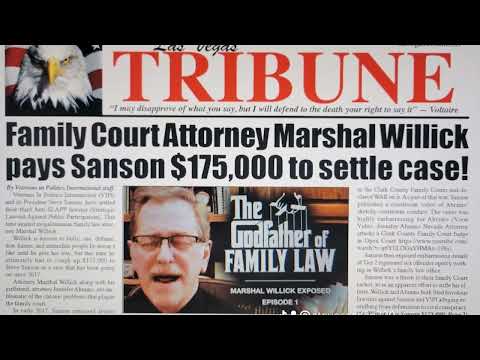 Family Court Attorney Marshal Willick pays Sanson $175,000 to settle case! @vetmar85