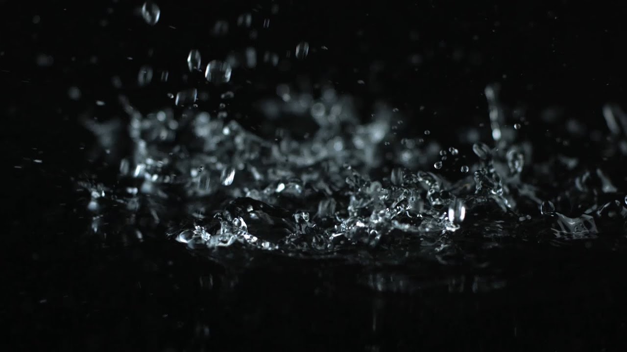 Free Slow Motion Footage Water Drops On Black Youtube