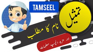 Tamseel name meaning in urdu and English with lucky number | Islamic Baby Girl Name | Ali Bhai