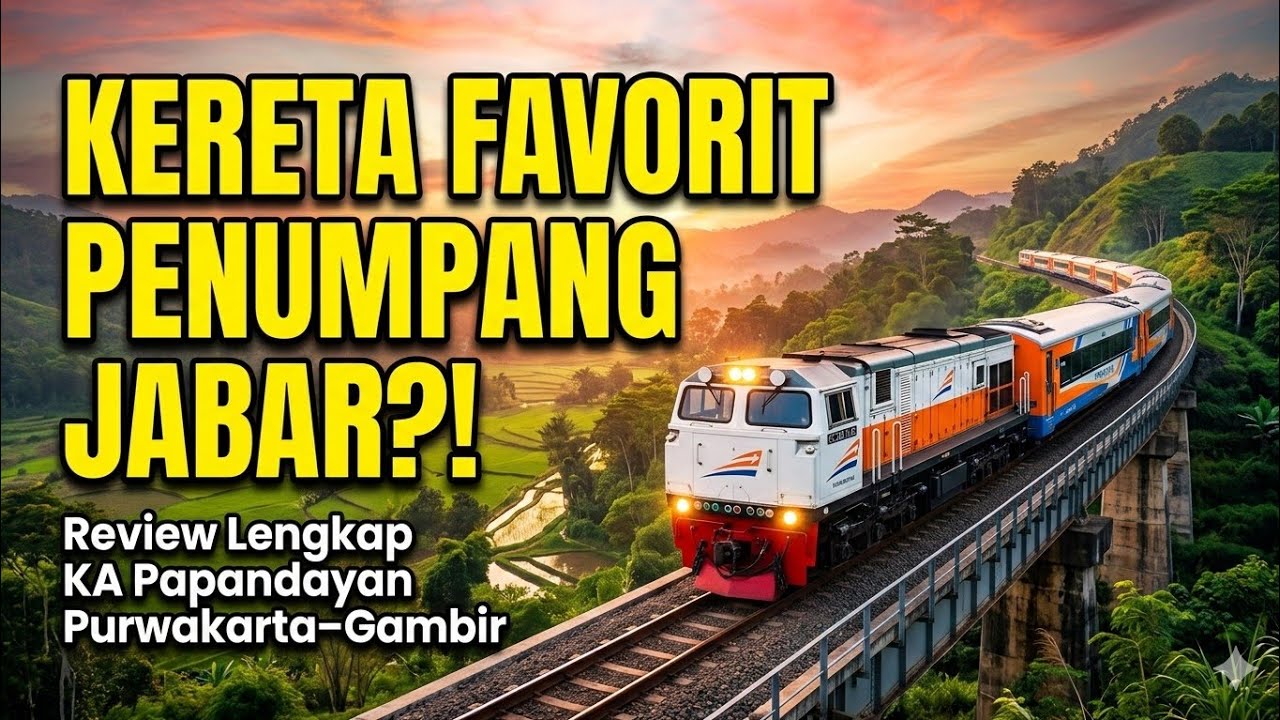 KERETA FAVORIT PENUMPANG JABAR.?! REVIEW LENGKAP KA PAPANDAYAN PURWAKARTA KE GAMBIR.!