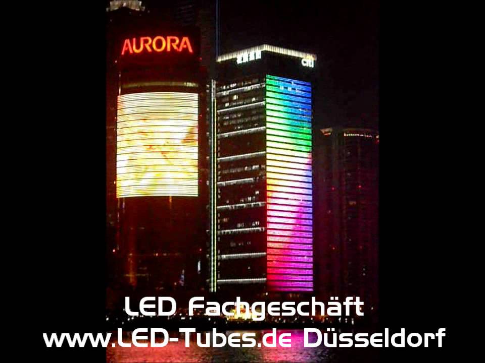 Hausfassade Mega LED Screen Hongkong China by night