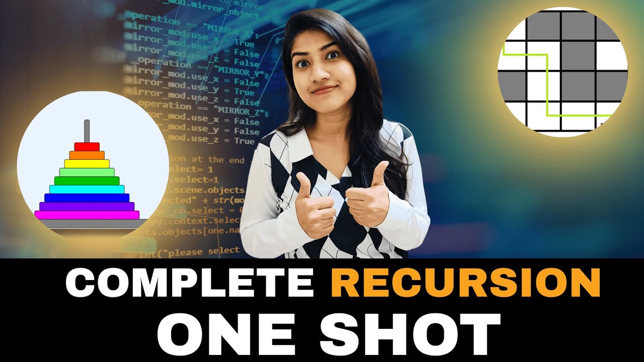 Recursion One Shot 🔁 | Master Recursion for Placements in 1 Video ...