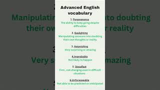 advanced english vocabulary|| daily new words || improve vocabulary|| IELTS vocabulary||