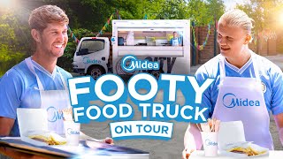 MAN CITY FOOD TRUCK IN TOKYO – Haaland, Stones and Palmer get to work!