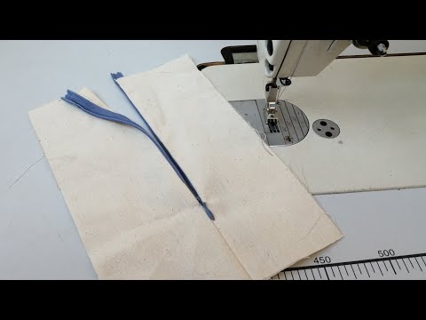 كيفية خياطة و تركيب السحاب المخفي how to sew invisible zipper