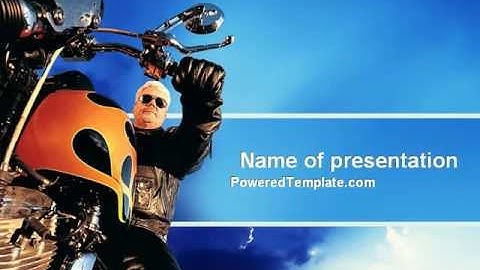 Biker PowerPoint Template by PoweredTemplate.com