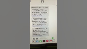 Default msg from GST Department for frequency of QRMP Scheme