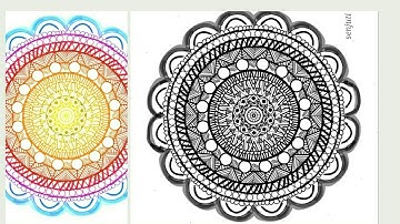 Digital coloured mandala |TIMELAPSE|using autodesk sketchbook symmetry