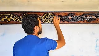 This method no one told you about before for gypsum cornice decoration 🔥