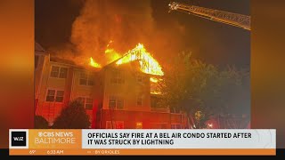 Dozens displaced after lightning strikes Bel-Air condo, starting fire