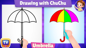 How to Draw an Umbrella? - Drawing with ChuChu – ChuChu TV Drawing for Kids Easy Step by Step