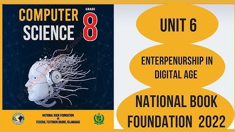 Class 8 Computer chapter 6| Enterpnuership in digital age