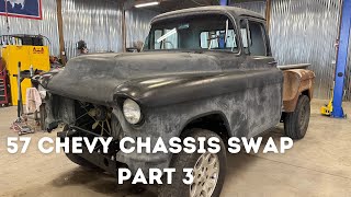 57 Chevy Truck on a Tahoe Chassis Swap Part 3!