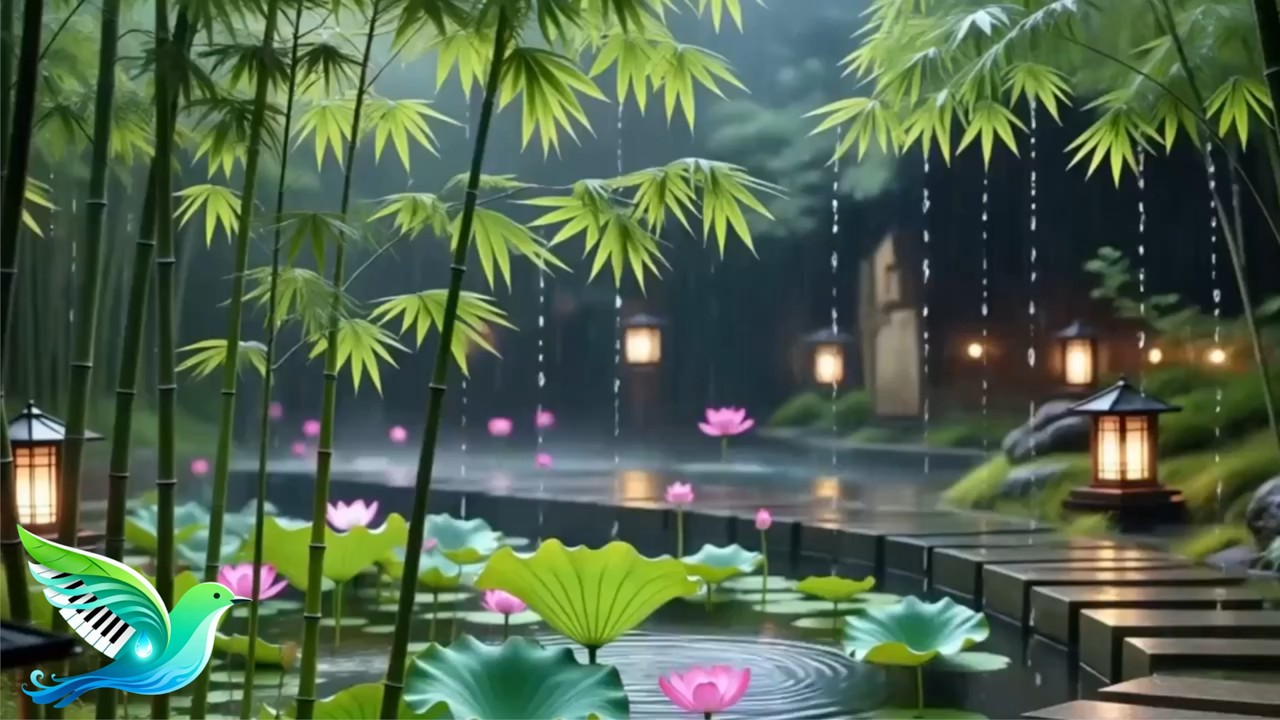 Peaceful Piano Music with Soft Rain Murmurs 🌧️ helping Your Soul Unwind into Deep Rest and Serenity