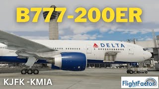 B777-200ER Alpha release by Flight Factor | NYC - Miami | KJFK - KMIA