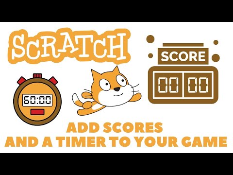 Add scores and a timer to you computer game | Scratch Code Tutorial A3
