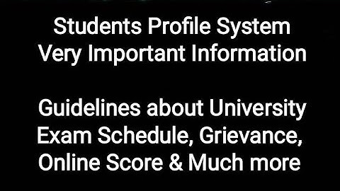 Students Profile System - Very Important Information - 19&20 Feb Mock Test, Grievance, Online Score