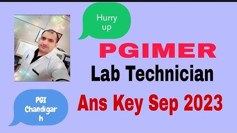 PGIMER Lab technician Ans key Sep 2023|Memory based questions| #pgimer #viral_video  #trending